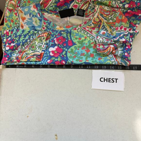 84. Cynthia Rowley Paisley Print Tunic Dress Size Small - Boho Summer Vibes - Picture 5 of 11